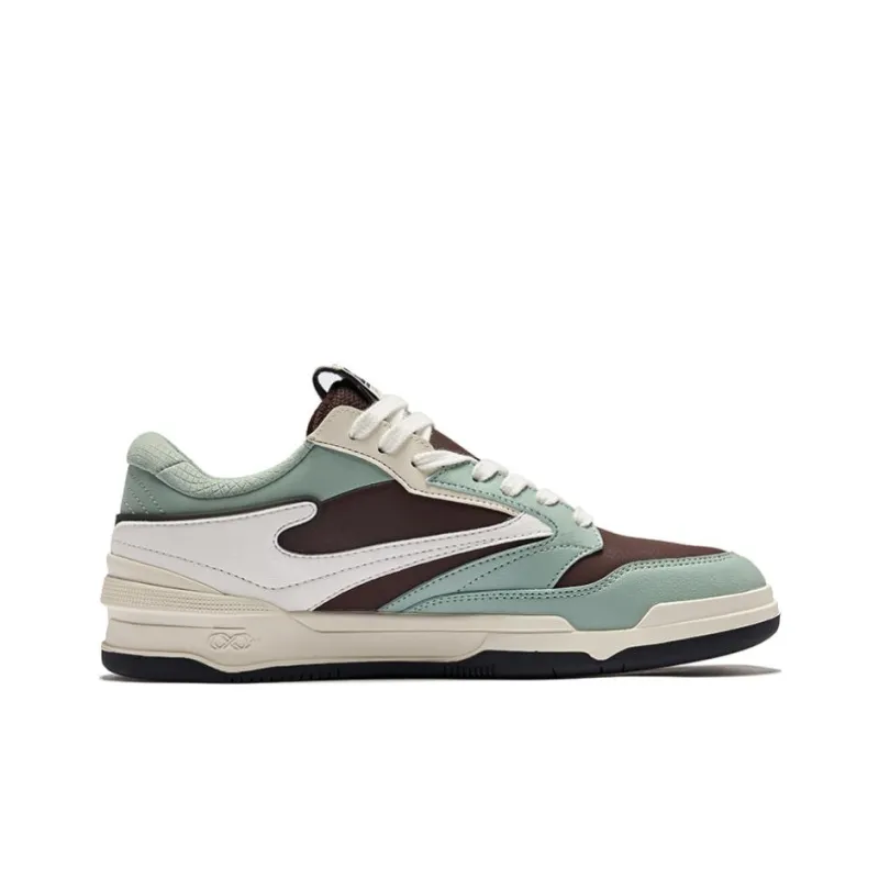 Erke Single No Pair Anti-Slip Wear-Resistant Low-Top Skateboard Shoes Men's Coffee Jade Green-1
