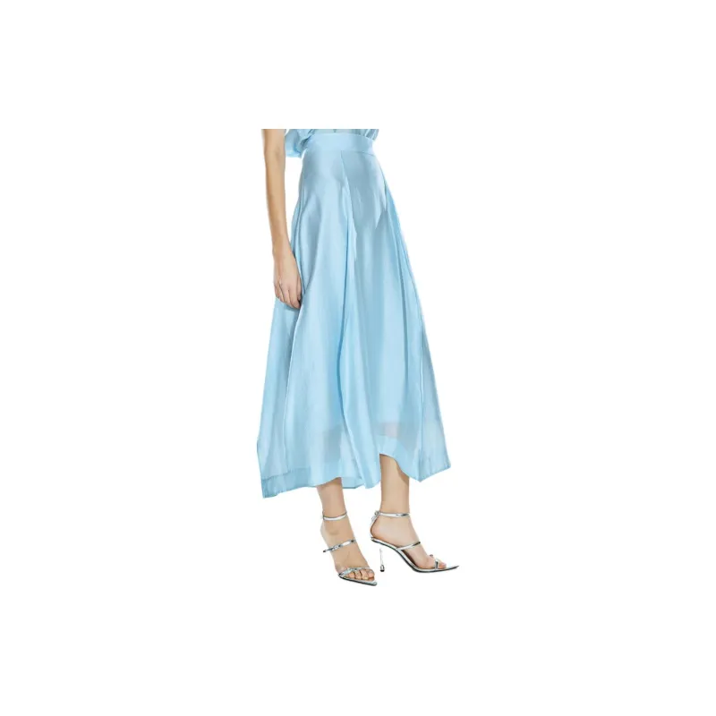COVERINS Casual Long Skirts Women's Sky Blue-4