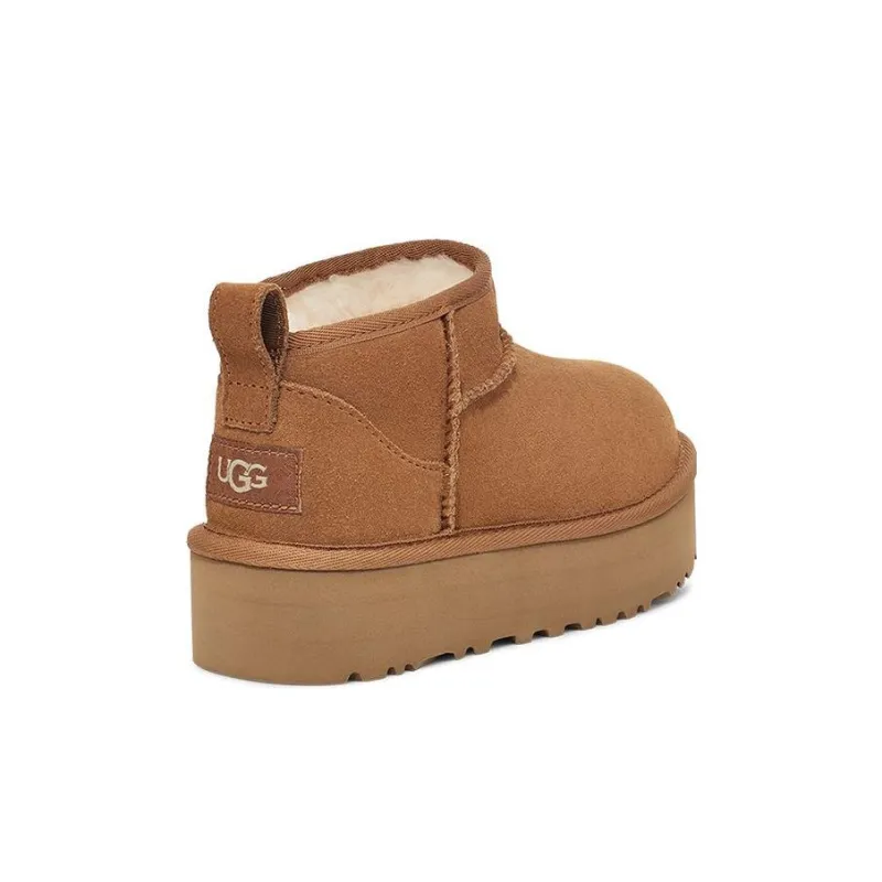 UGG Classic Ultra Mini Platform Boot Chestnut Kids-4
