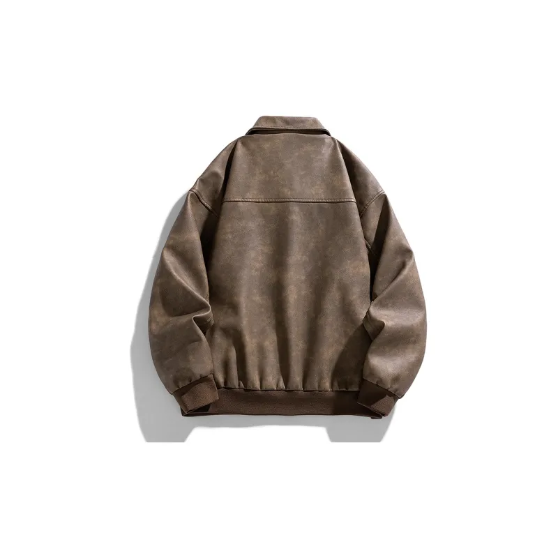 Qnxeey Leather Jackets Unisex-3