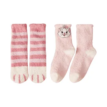 GUKOO x MALIMAO,LIANMINGKUAN GUKOO X Disney Mid Calf Socks Women's 2 Pack Pink