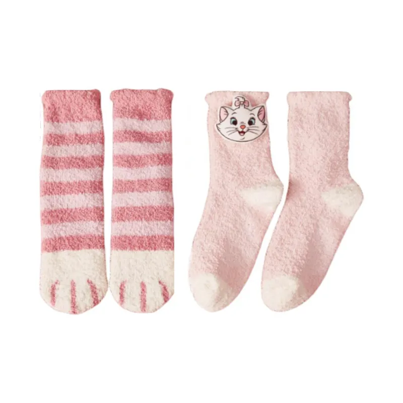 GUKOO x MALIMAO,LIANMINGKUAN GUKOO X Disney Mid Calf Socks Women's 2 Pack Pink-0