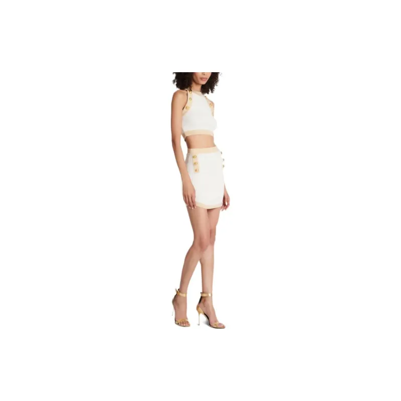 BALMAIN Ribbed knit Cropped Top-4