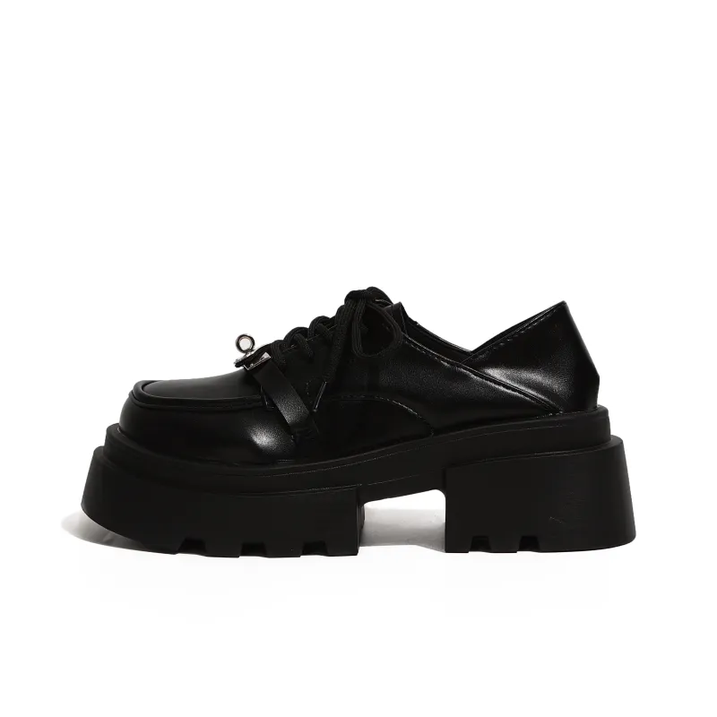 SHUXI Loafers Women's Black Glossy/Black Matte-8