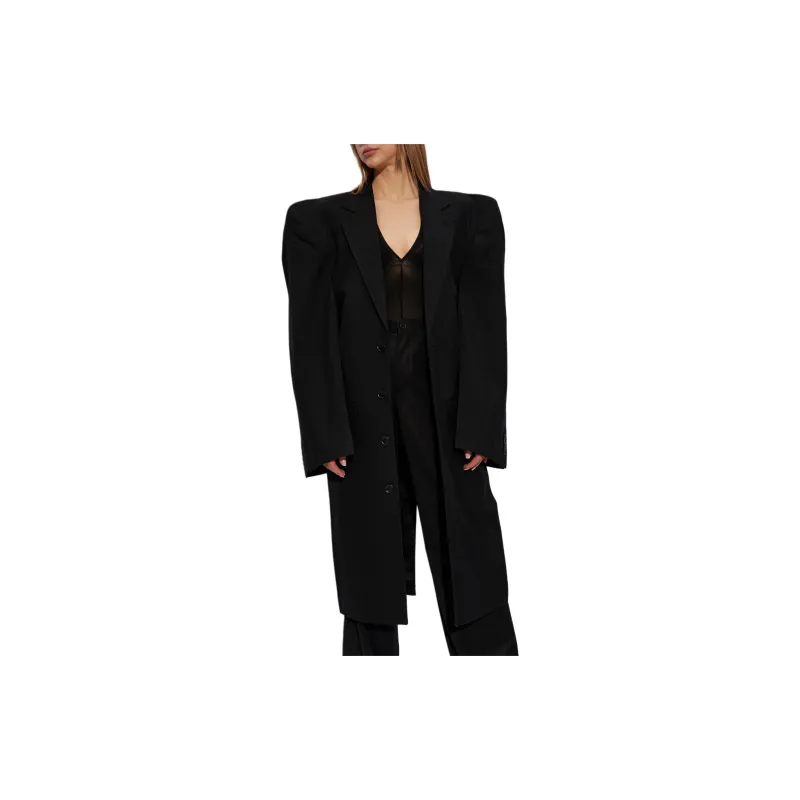 Balenciaga Single Breasted Mid Length Coat-2