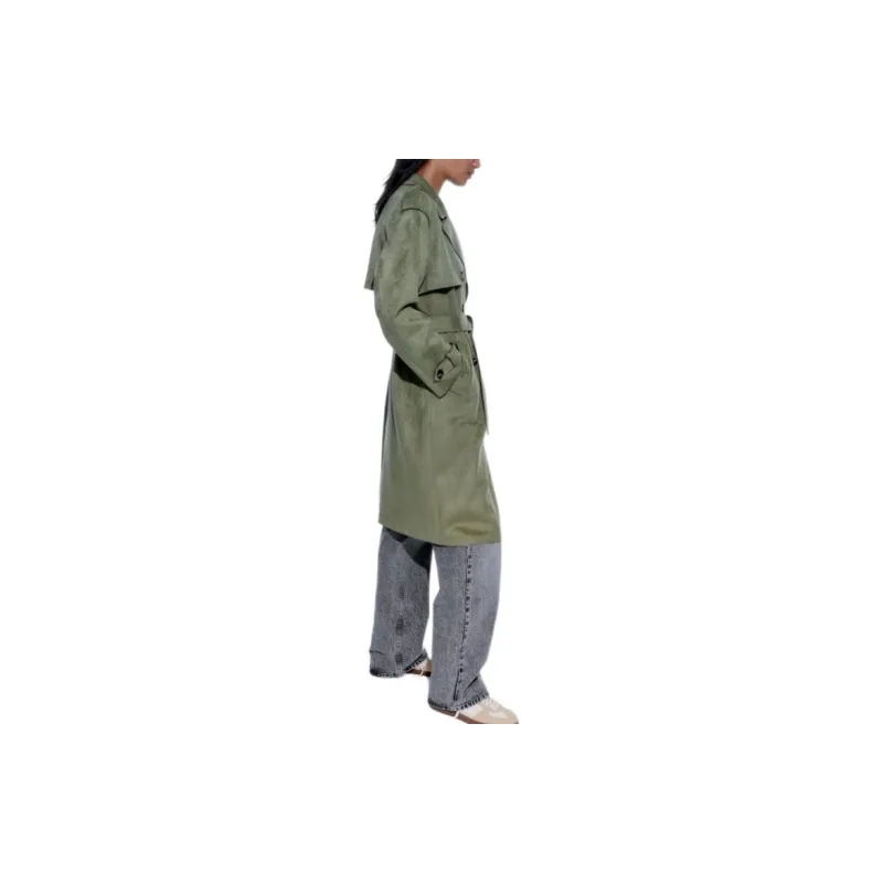 ZARA Trench Coat Women's Light Khaki-4