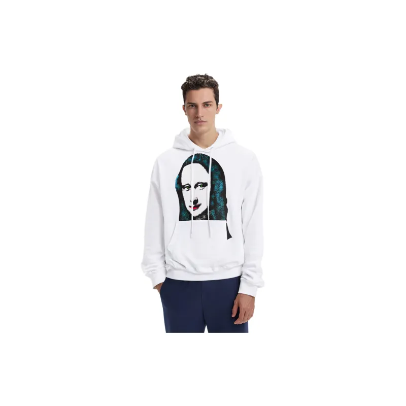Off Mona Lisa Print Hoodie-3
