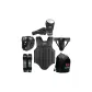 Black (Chest Protection+Helmet+Calf Guard+Guard+Protective Gear Bag+Boxing Gloves)