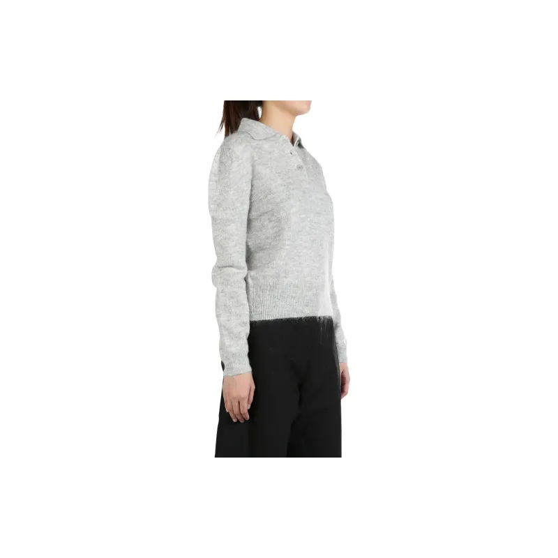 AMOMENTO Polo collar Jumper-2