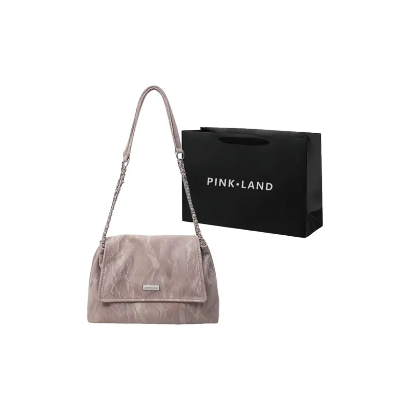 PINK·LAND Pu Shoulder Bag Women's Black/Ecru/Gray/Pink/Khaki-6
