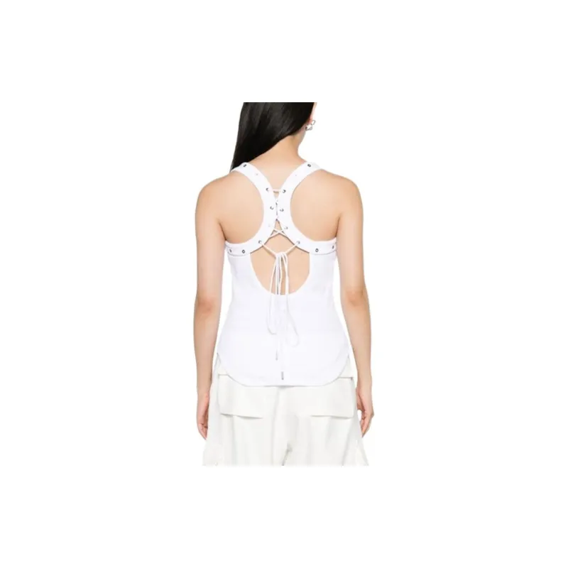 The Attico Race Back Ribbed Tank Top-2