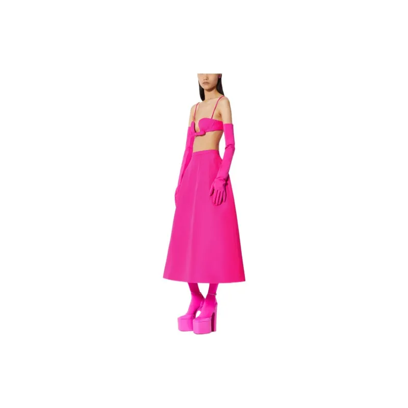 Valentino Pink Pp Collection Casual Long Skirts Women's Pink-1
