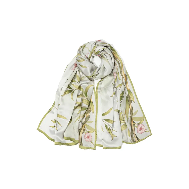 Shanghai Story 100% Mulberry Silk Silk Scarves Women's Luxurious Gift Box Set With Ox And Rider-1
