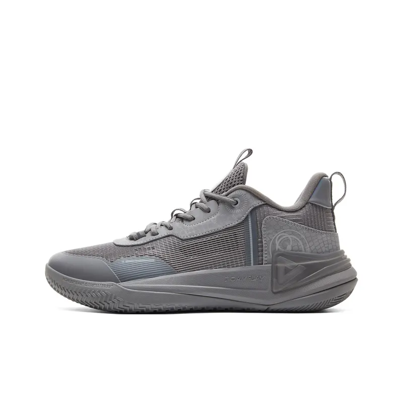 PEAK Hero 2 Basketball Shoes Men Low Top Silver Gray-0