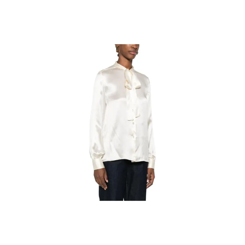 TOM FORD Fluid Charmeuse Lavalliere Shirt-3