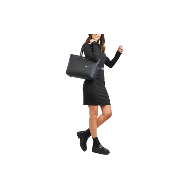 CALVIN KLEIN Long Sleeved Dress Women's Black-3