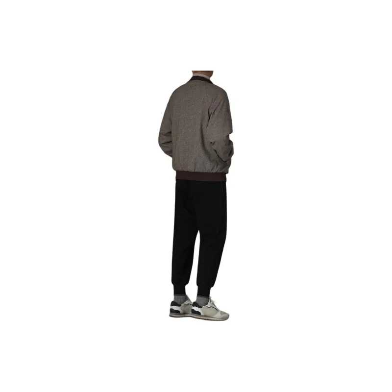 Hacikis Jackets Coats Men's Coffee Houndstooth-1