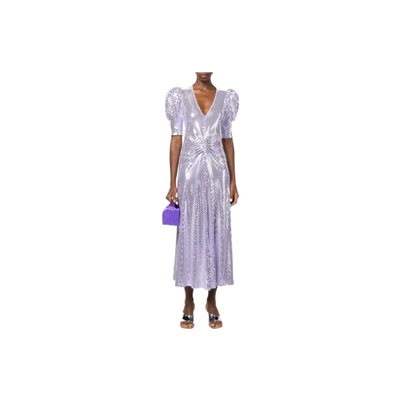 Rotate Short-Sleeved Dresses Women's Light Purple-1