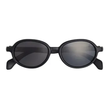 Moncler Injection Molded Plastic Oval Sunglasses Unisex Matte Black