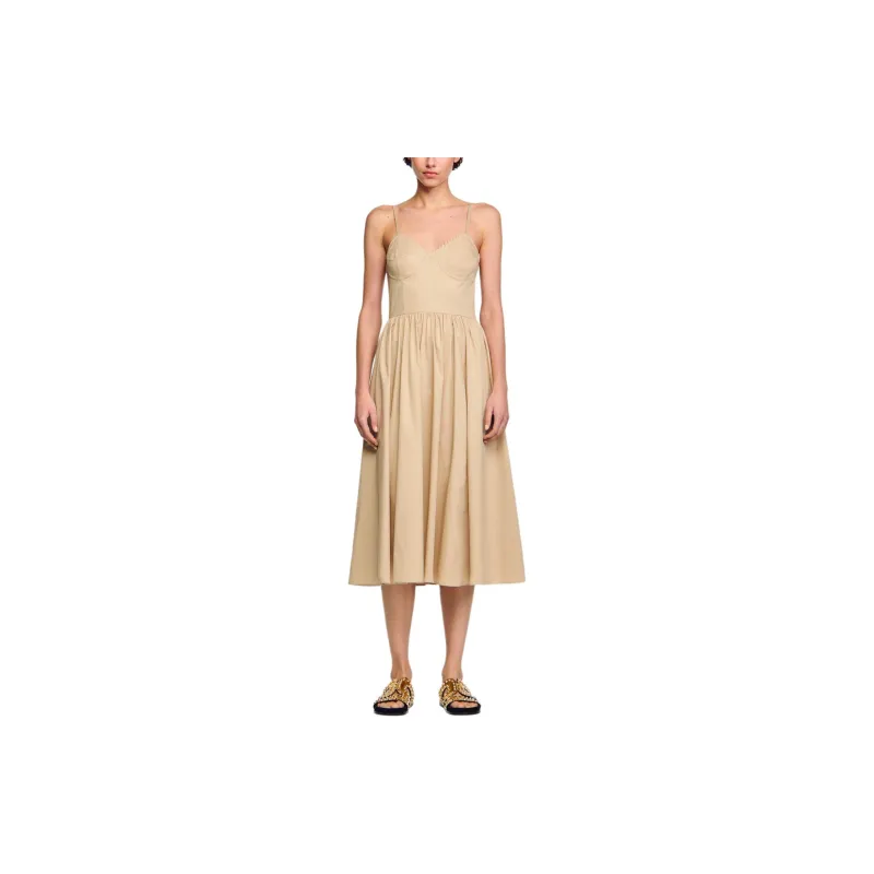 Sandro Slip Dresses Women's Light Brown-1
