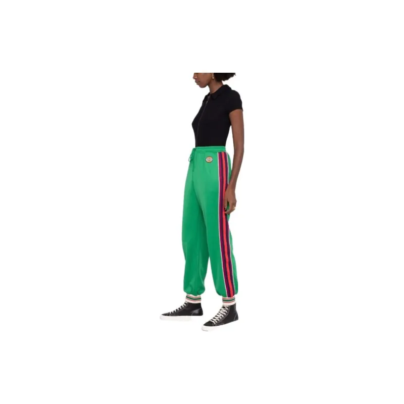 GUCCI SS22 Knitted Sports Pants Women's Green-2