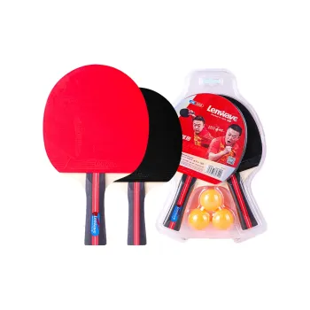 LENWAVE Ping Pong Paddles Unisex Paulownia Rubber Sponge Black Red