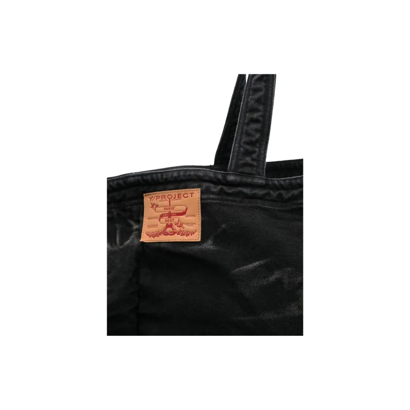 YProject Cotton One Shoulder Handbags Women's Black-2