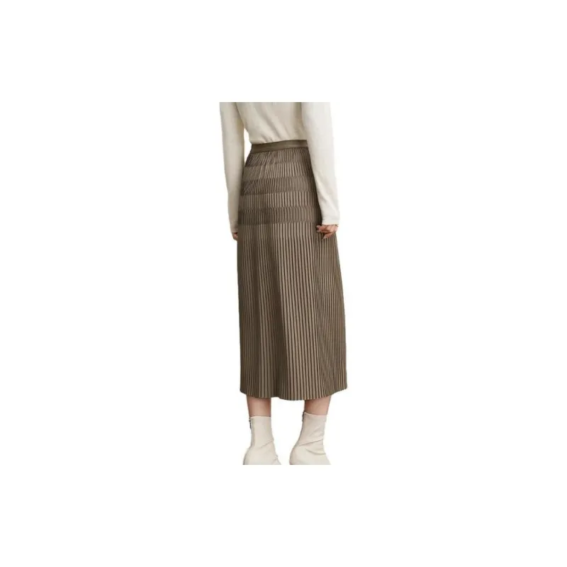 FINITY Casual Long Skirts Women's Light Green-3