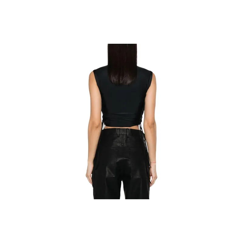 Vetements Laces Styling Tank Top 'Black'-2