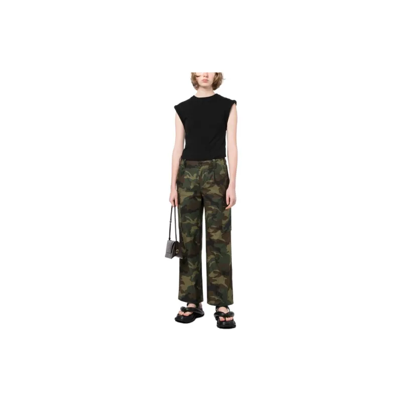 NILI LOTAN Cargo-style Cotton Trousers-1
