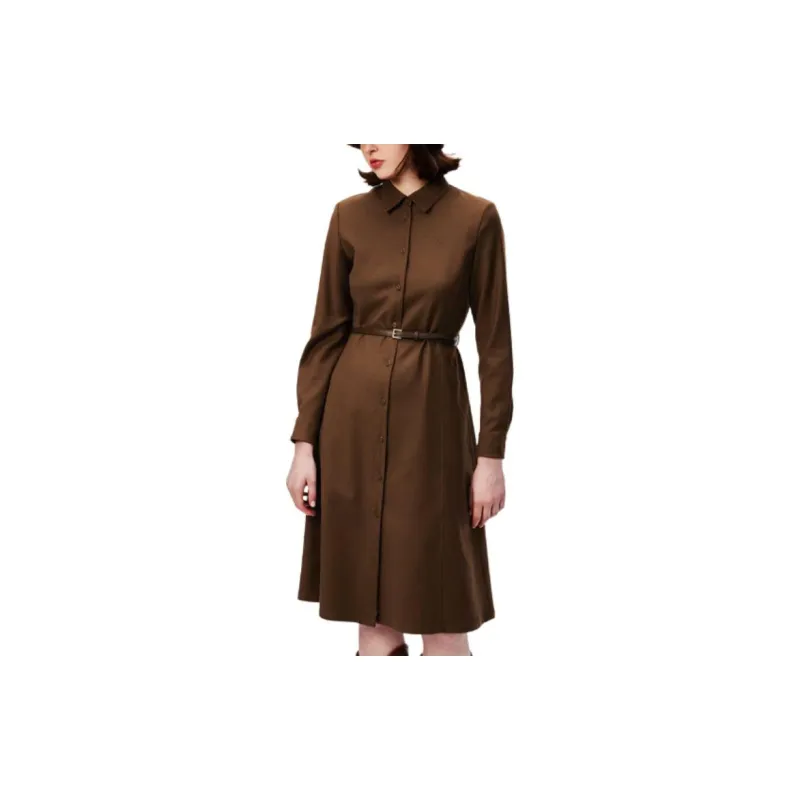HAZZYS Long Sleeved Dress Women's Camel-2