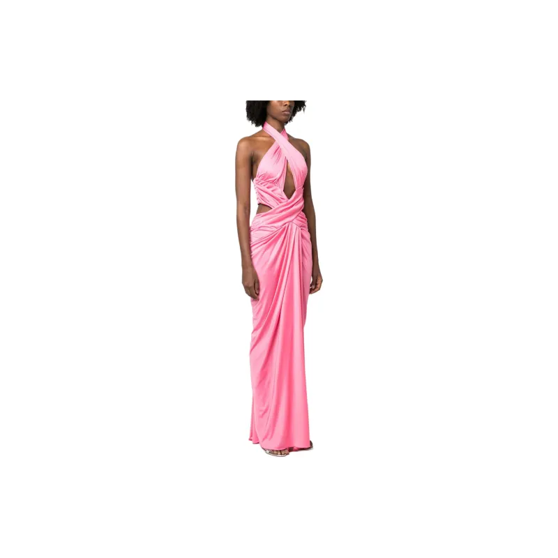 MOSCHINO Draped Halterneck Maxi Dress-2