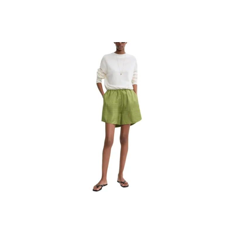 TOTEME Monogram embroidered Shorts-1