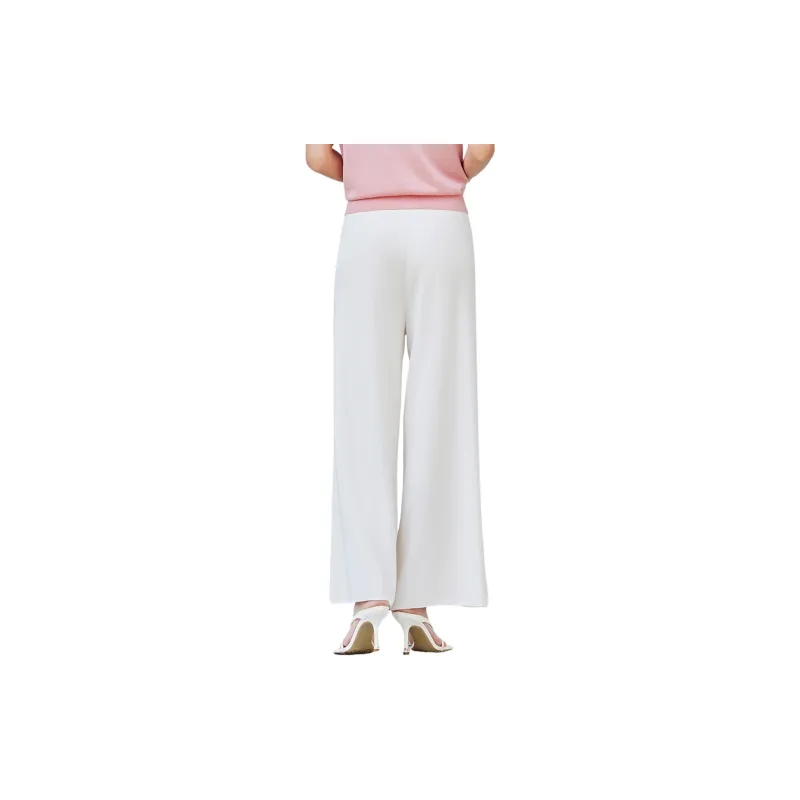 H YXIANG Casual Pants Women's White-3