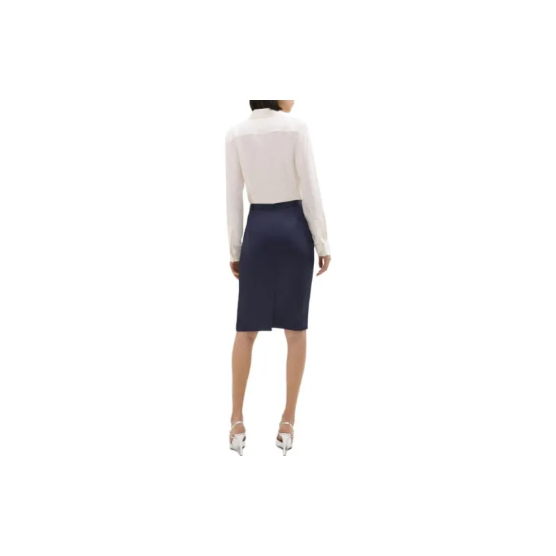 THEORY Casual Long Skirts Women's Deep Sea Blue-2