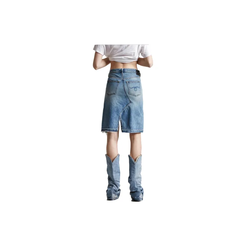 R13 Denim Short Skirts Women's Blue-3