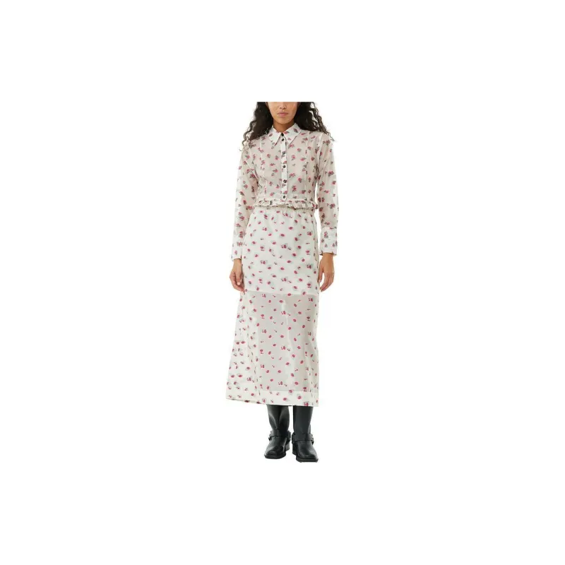 GANNI SS24 Shirt Women's Tofu White-1