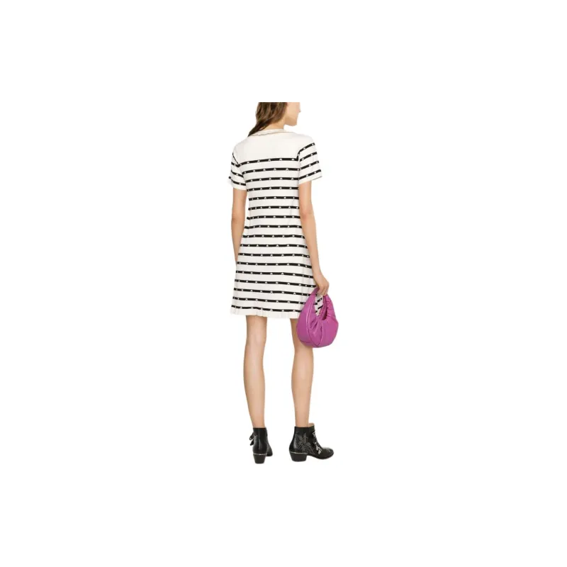 RED VALENTINO Short Sleeved Dress Women's Ivory White-2