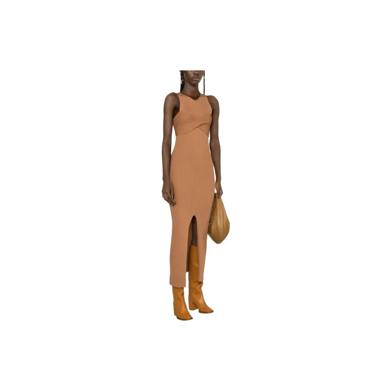 NANUSHKA Twist-detail Ribbed-knit Dress-2