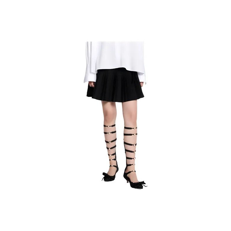 DIOR Belted Pleated Mini Skirt-3