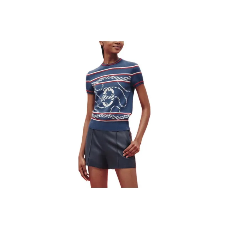 HERMES SS23 Regular T Shirt Women's Ginsborough Blue-2
