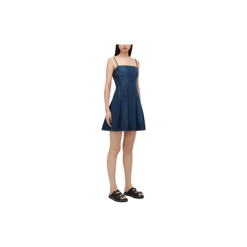 Alexander McQueen Flared Denim Dress-3