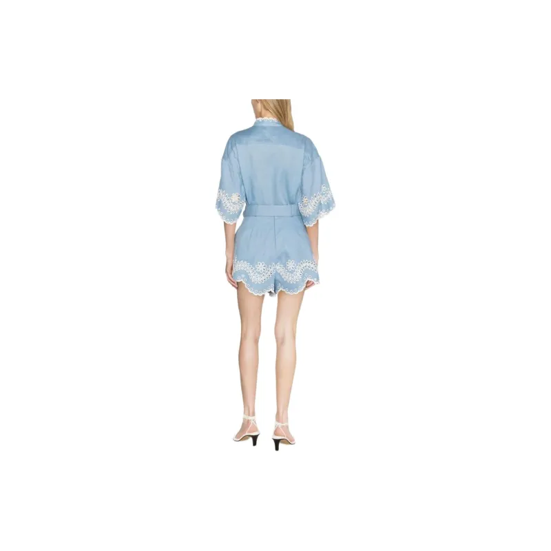 Zimmermann Junie Embroidered Shorts-2