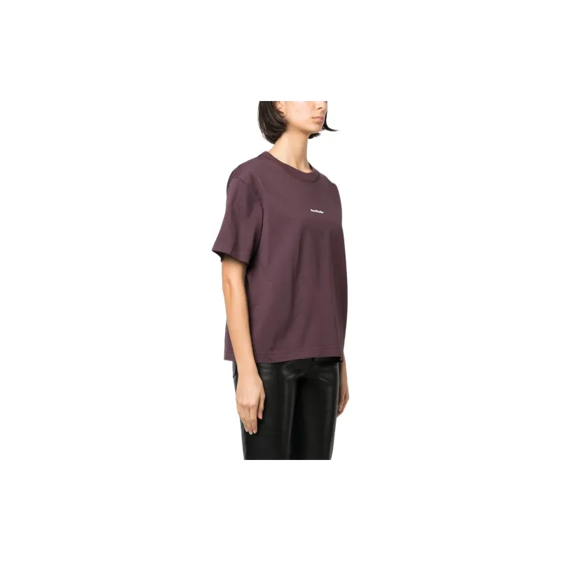 Acne Studios Logo T Shirt Aubergine Purple-3