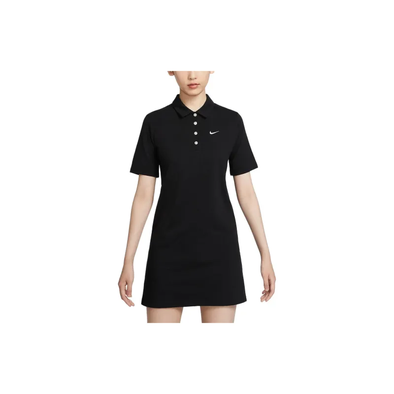 Nike Sportswear Short Sleeved Dress Women's Black/White-4