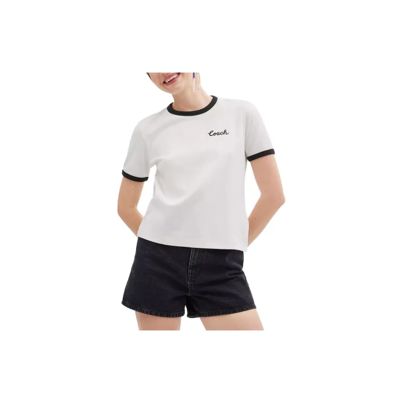 COACH T Shirts Women's White-1