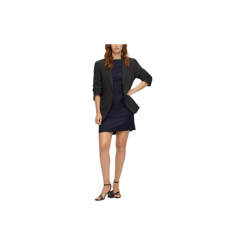 HUGO BOSS Long Sleeved Dresses Women's Dark Blue-1