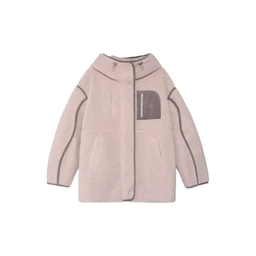 SEMICIRCLE Velvet Jackets Women's Light Pink