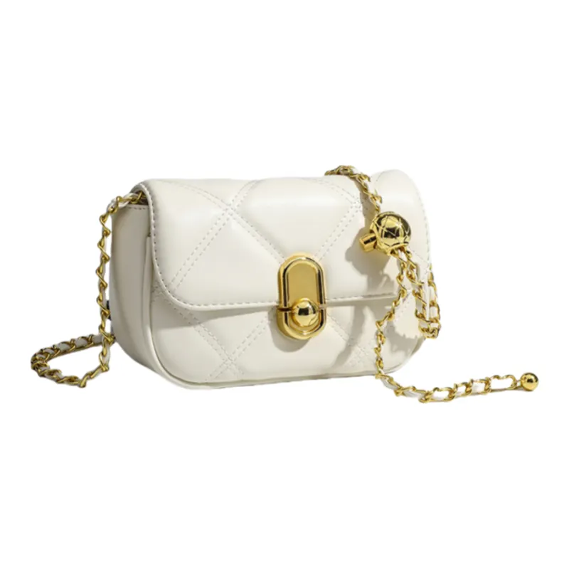 NOMK PU Crossbody Bag Regular Women's White/Black/Silver-1