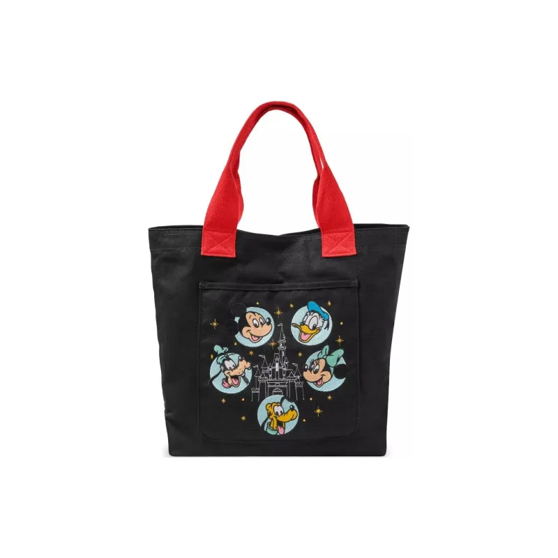 Disney 100% Cotton Tote Bag Shopping Bag Handbag Unisex Black-0